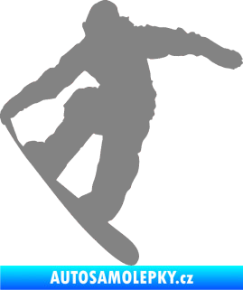 Samolepka Snowboard 019 pravá šedá