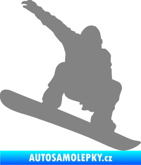 Samolepka Snowboard 021 pravá šedá