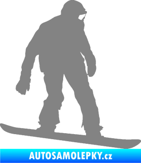 Samolepka Snowboard 027 pravá šedá