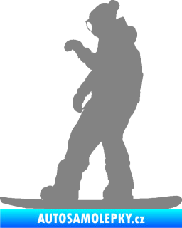 Samolepka Snowboard 028 levá šedá