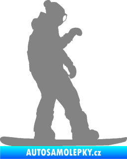 Samolepka Snowboard 028 pravá šedá