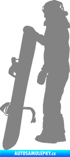 Samolepka Snowboard 032 levá šedá
