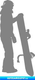 Samolepka Snowboard 032 pravá šedá