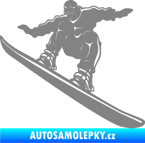Samolepka Snowboard 038 levá šedá