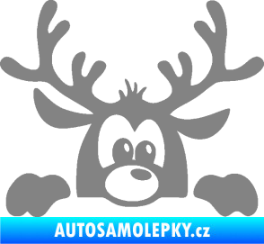 Samolepka Sob 002 pravá vykukuje šedá