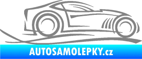 Samolepka Sportovní auto 002 pravá šedá