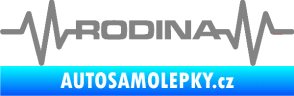 Samolepka Srdeční tep 032 rodina šedá