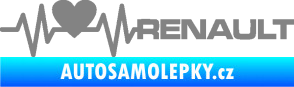 Samolepka Srdeční tep 041 pravá Renault šedá