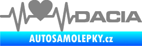 Samolepka Srdeční tep 045 pravá Dacia šedá