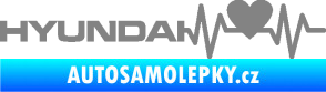 Samolepka Srdeční tep 046 levá Hyundai šedá