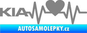 Samolepka Srdeční tep 048 levá Kia šedá