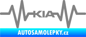 Samolepka Srdeční tep 049 Kia šedá