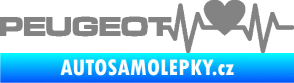 Samolepka Srdeční tep 052 levá Peugeot šedá
