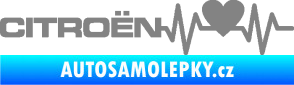 Samolepka Srdeční tep 056 levá Citroen šedá