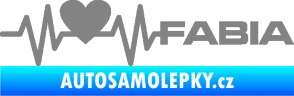 Samolepka Srdeční tep 064 pravá Fabia šedá