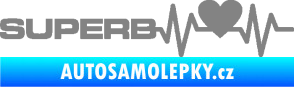 Samolepka Srdeční tep 072 levá Superb šedá