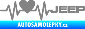Samolepka Srdeční tep 080 pravá Jeep šedá