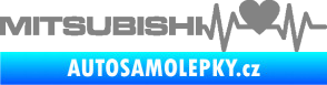 Samolepka Srdeční tep 082 levá Mitsubishi šedá