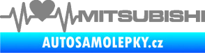 Samolepka Srdeční tep 082 pravá Mitsubishi šedá