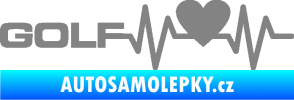 Samolepka Srdeční tep 084 levá Volkswagen Golf šedá