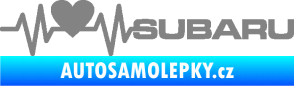 Samolepka Srdeční tep 086 pravá Subaru šedá