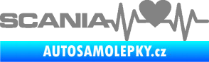 Samolepka Srdeční tep 090 levá Scania šedá