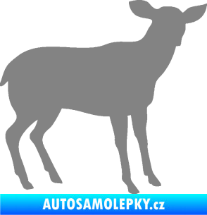 Samolepka Srna 001 pravá šedá