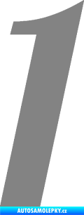 Samolepka Startovní číslo 1 typ 3 šedá