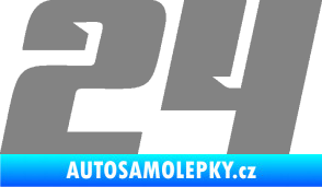 Samolepka Startovní číslo 24 typ 6 šedá