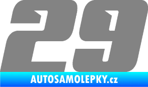 Samolepka Startovní číslo 29 typ 6 šedá