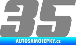 Samolepka Startovní číslo 35 typ 6 šedá