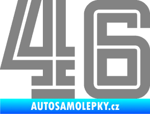 Samolepka Startovní číslo 46 typ 7 šedá
