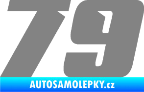 Samolepka Startovní číslo 79 typ 6 šedá