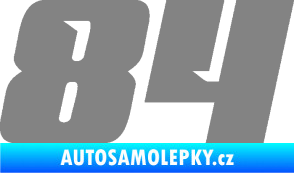 Samolepka Startovní číslo 84 typ 6 šedá