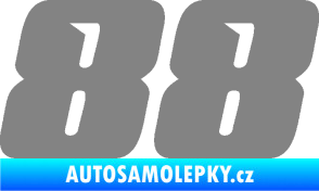 Samolepka Startovní číslo 88 typ 6 šedá