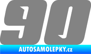 Samolepka Startovní číslo 90 typ 6 šedá