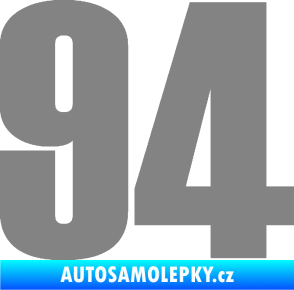 Samolepka Startovní číslo 94 typ 2    šedá