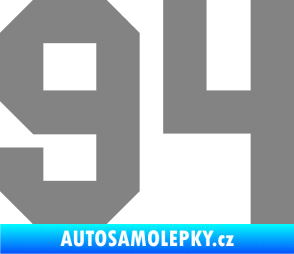 Samolepka Startovní číslo 94 šedá