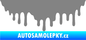 Samolepka Stékající skvrna 007 pravá šedá