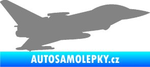 Samolepka Stíhací letoun 002 pravá šedá