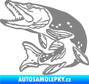 Samolepka Štika 002 levá šedá