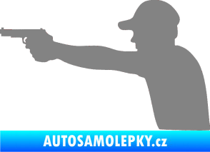 Samolepka Střelec silueta 001 levá šedá