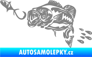 Samolepka Sumec 006 levá s návnadou šedá