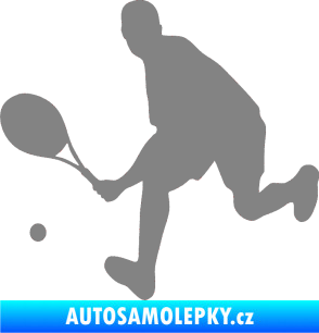 Samolepka Tenista 007 levá šedá