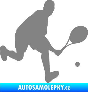 Samolepka Tenista 007 pravá šedá