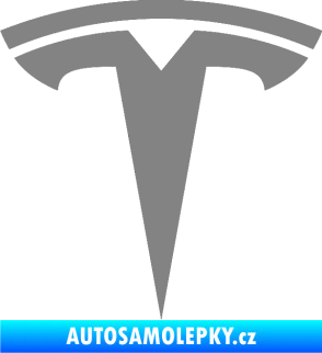 Samolepka Tesla - znak šedá