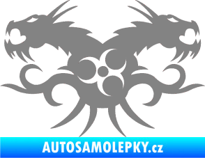 Samolepka Tetování 113 draci šedá