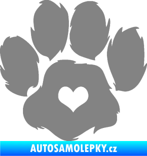 Samolepka Tlapka 006 levá šedá