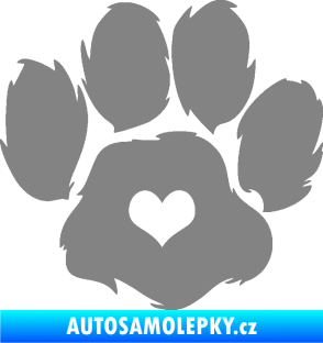 Samolepka Tlapka 006 pravá šedá