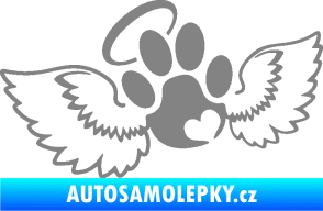 Samolepka Tlapka 010 andělíček levá šedá